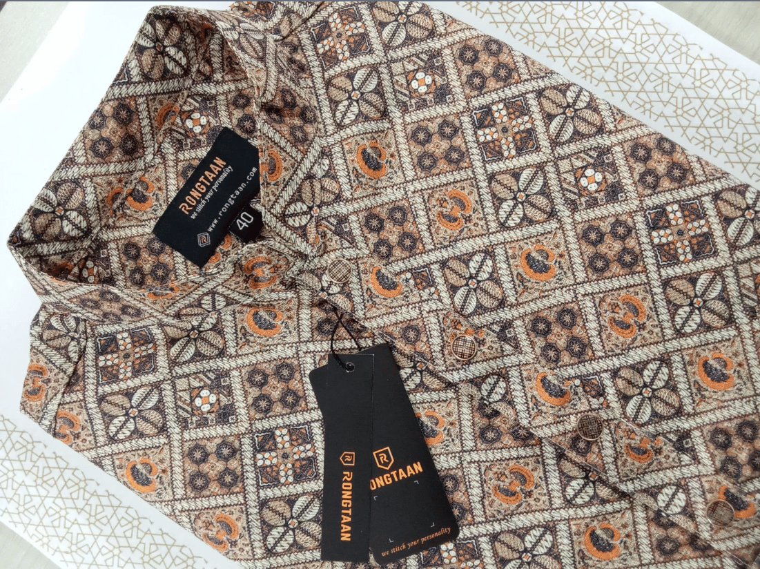 Multicolored Pattern Design Cotton-Poly Slim Fit Panjabi for Men
