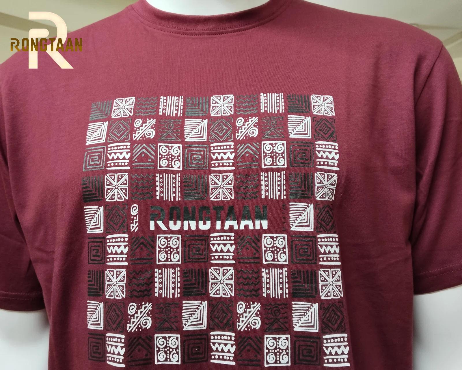 Light Maroon Screen Print 100% Cotton Men’s Knit T-shirt