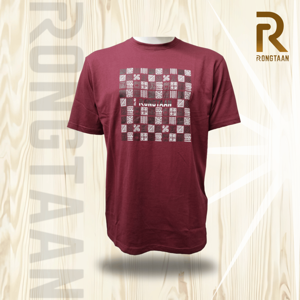 Light Maroon Screen Print 100% Cotton Men’s Knit T-shirt