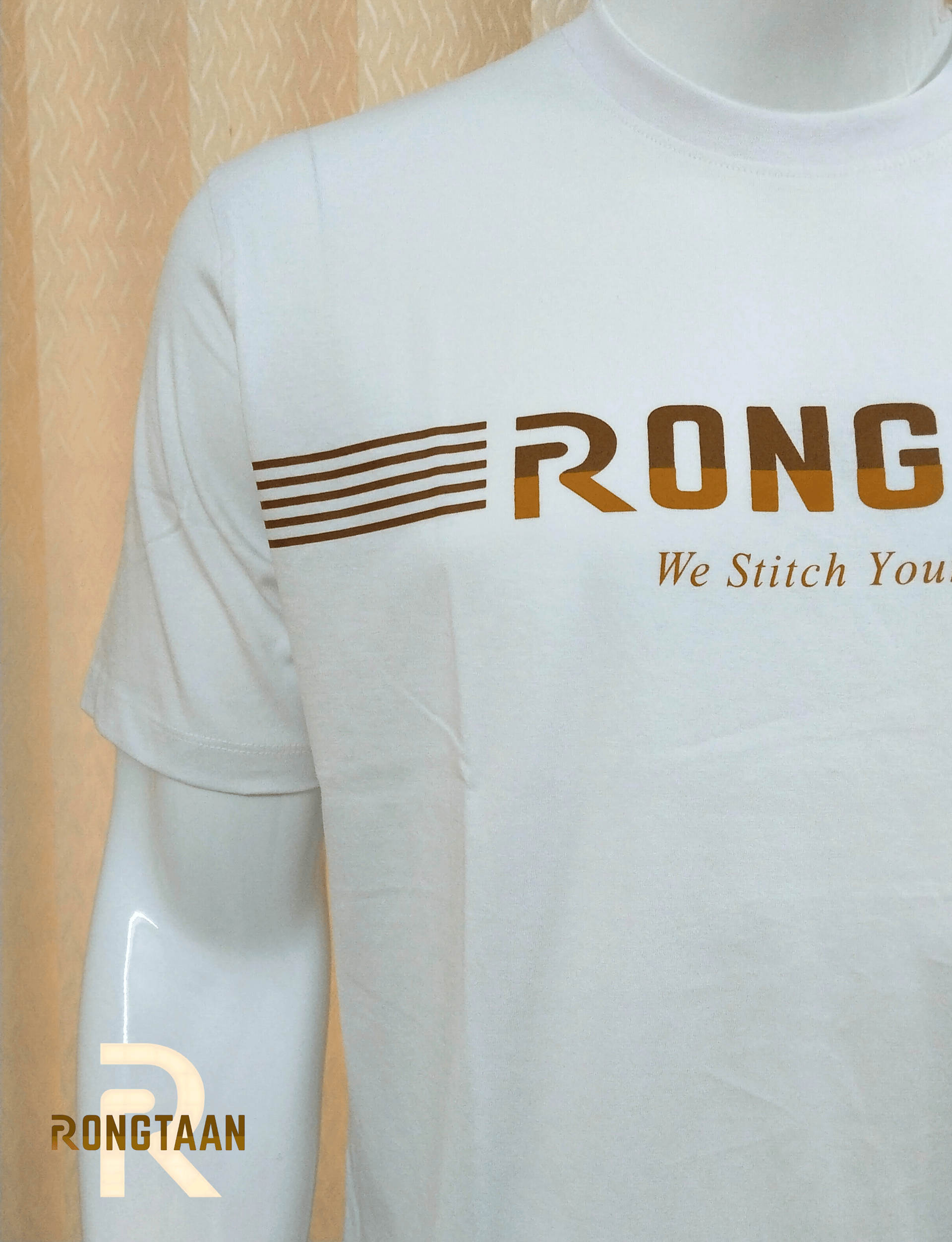 White Single jersey Screen print 100% Cotton Men’s Knit T-shirt