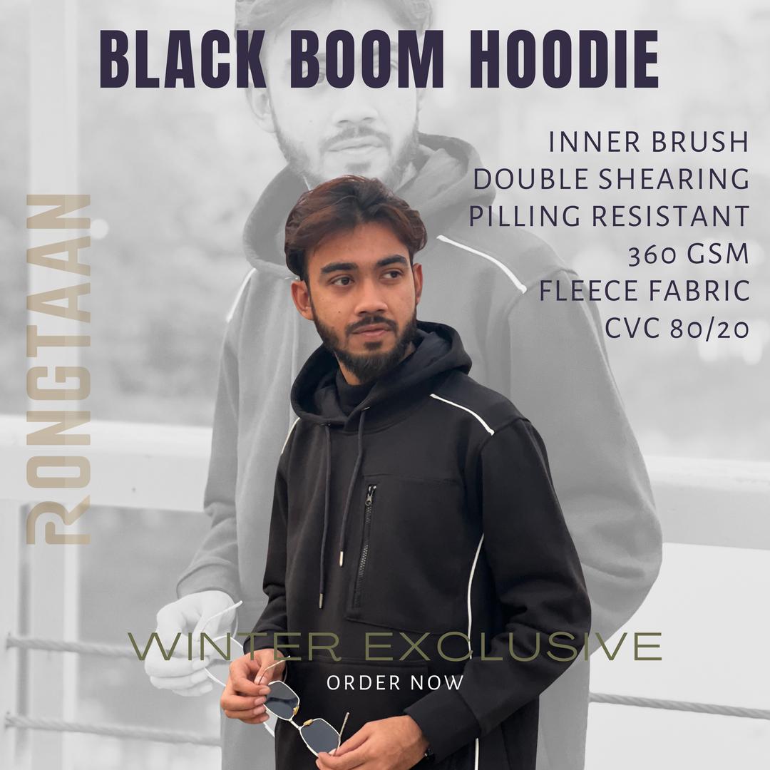 Black Boom Hoodie